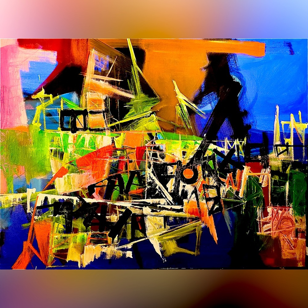 Original Wall Art on Canvas 36” by 48”  by 2”  titled “Breach”